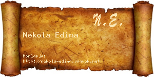 Nekola Edina névjegykártya